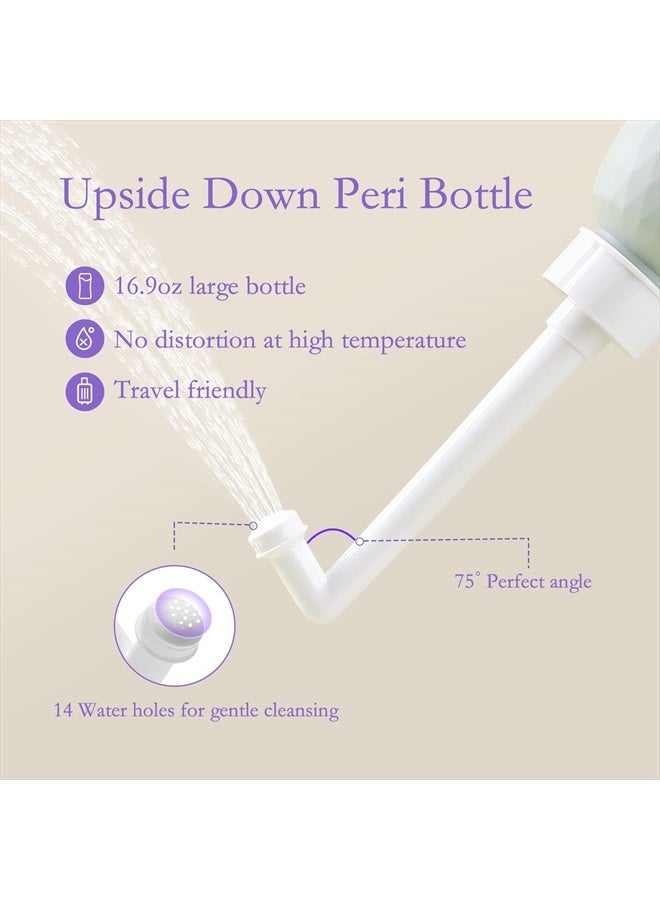GROWNSY مجموعة Grownsy Postpartum Recovery Essentials للتعافي بعد الولادة، مجموعة شاملة لما بعد الولادة تتضمن زجاجة PERI، ورذاذ تبريد عشبي، وبطانات تبريد عشبية، وأكياس ساخنة وباردة، وملابس داخلية يمكن التخلص منها - Image 3