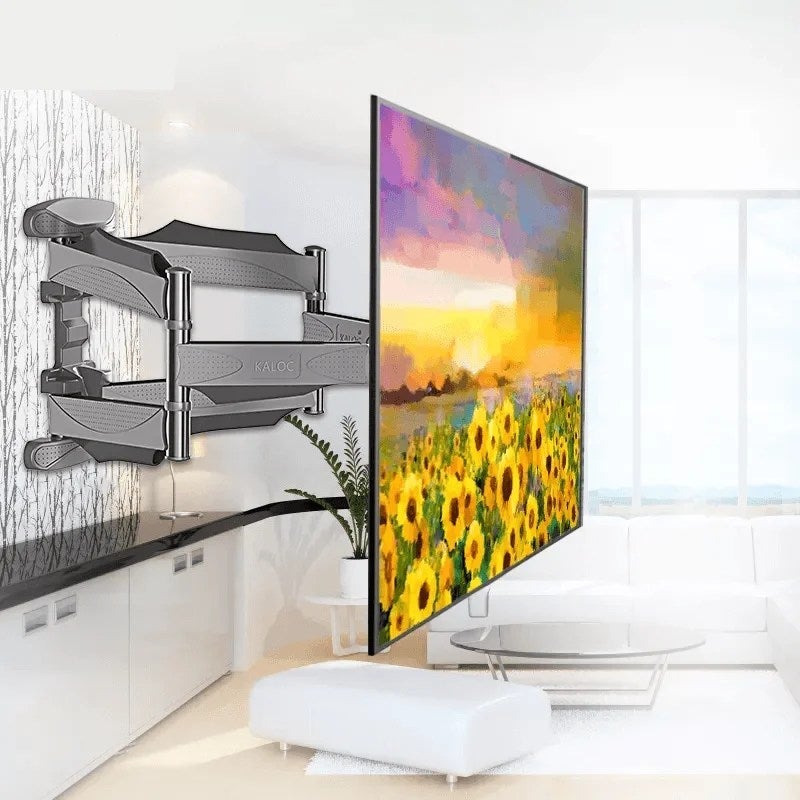 KALOC Double Arms Swivel TV Wall Mount for 32"-65" LED & LCD Flat Panel TVs up to 50 kg/110 lbs, VESA up to 400x400mm, Full Motion, 452 mm Extension, Black - TF-X5 - Image 2