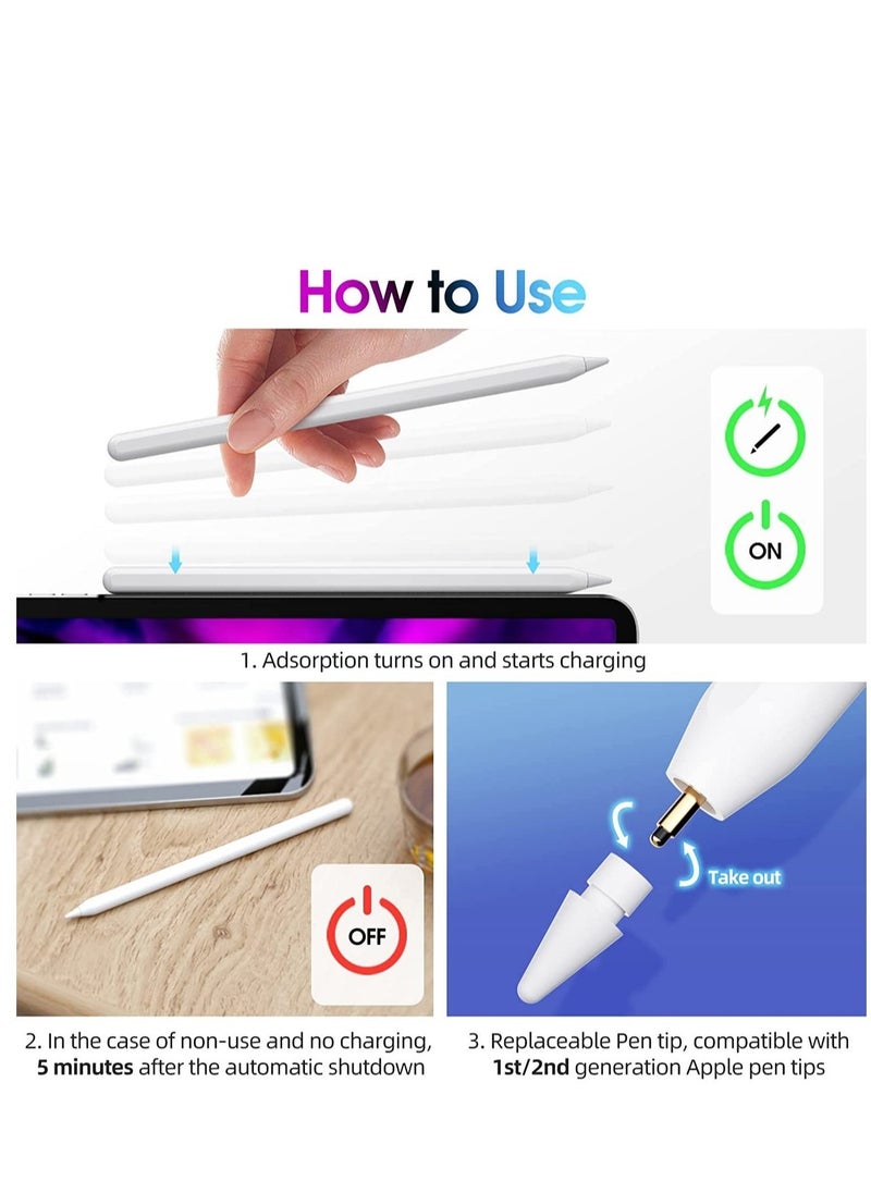 ELTRAZONE Stylus Pen for iPad Pencil 2nd Generation Tilt Sensitive for Apple iPad Pro 1/2/3/4/5th 11/12.9inch,iPad Air 4/5th,iPad Mini 6th Active  Pen - Image 4