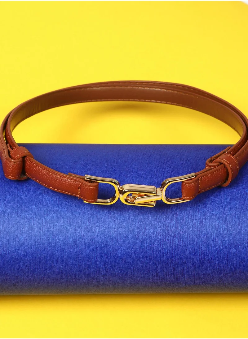 صوص هاوت Brown Textured Belt