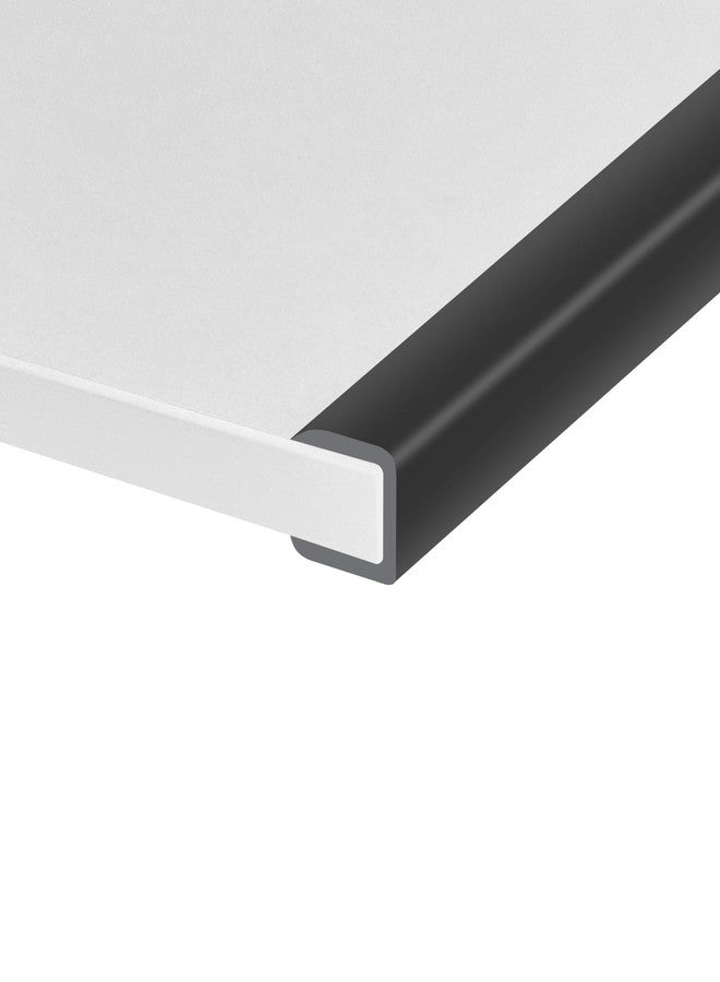 Protalwell Rubber Edge Trim, Self-Adhesive U Channel Edge Trim, U Shaped Edge Protector for Plywood, Wood Boards, EPDM Material, Slot Width 3/8"(10mm), Length 10 Ft, Black - Image 1