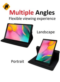 HuHa Rotating Case for Samsung Galaxy Tab A7 10.4 (2020/2022) [T500/T505/T507/T509] – [360-Degree Stand] [Auto Sleep/Wake] Folio Leather Smart Tablet Cover (Black)  - Image 2