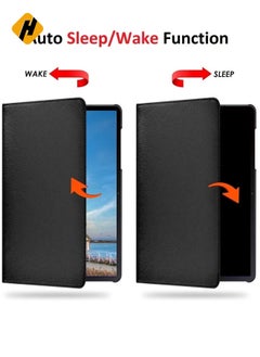HuHa Rotating Case for Samsung Galaxy Tab A7 10.4 (2020/2022) [T500/T505/T507/T509] – [360-Degree Stand] [Auto Sleep/Wake] Folio Leather Smart Tablet Cover (Black)  - Image 4