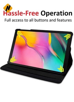 HuHa Rotating Case for Samsung Galaxy Tab A7 10.4 (2020/2022) [T500/T505/T507/T509] – [360-Degree Stand] [Auto Sleep/Wake] Folio Leather Smart Tablet Cover (Black)  - Image 3