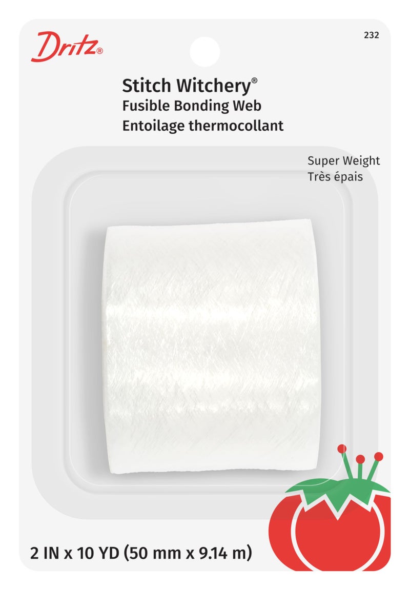 Dritz 232 Stitch Witchery, Super Weight, 2-Inch X 10-Yards, White - Image 1