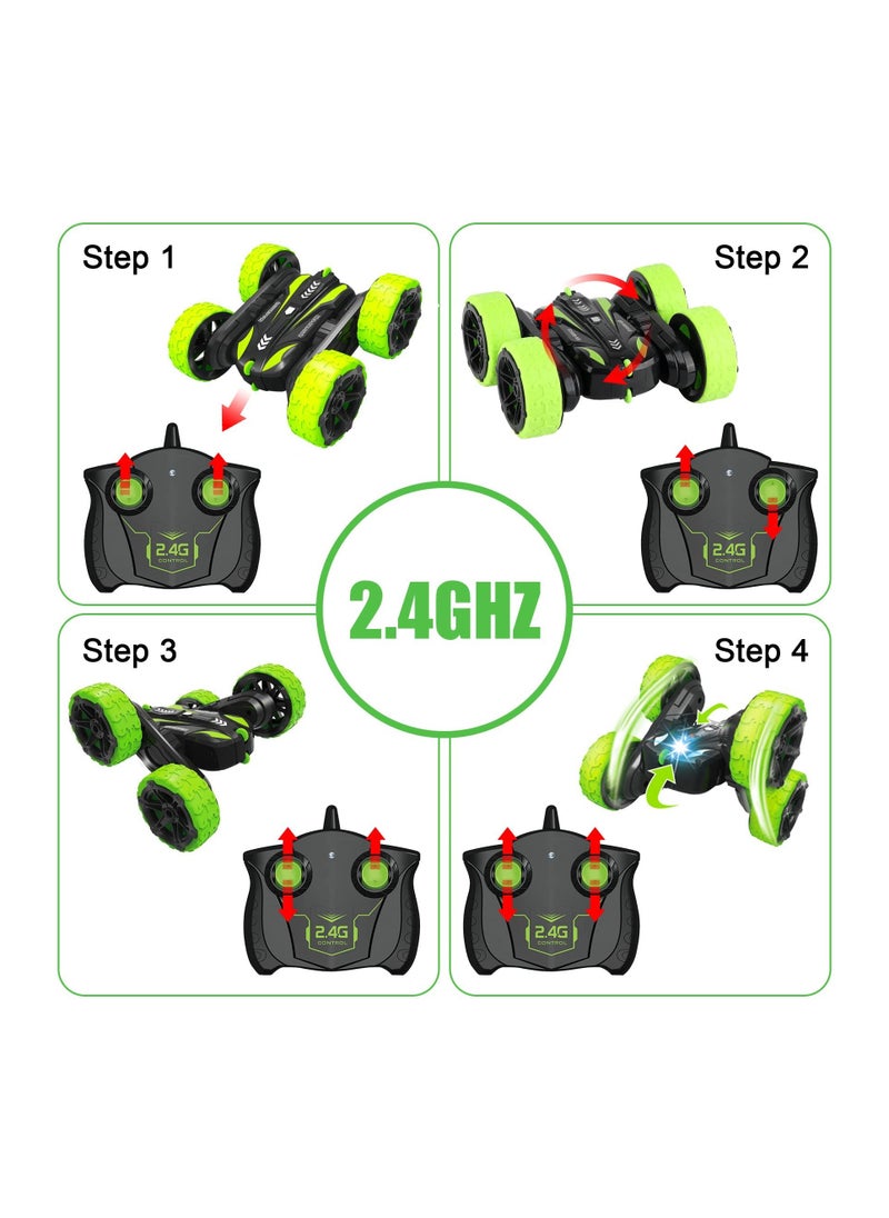 SYOSI Remote Control Car RC Cars Stunt Car Toy 4WD 2.4Ghz Double Sided 360 Degree Rotating with Headlights Excellent gift on occasions  - Image 4