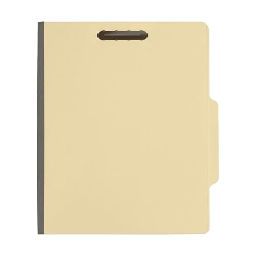 The File King Two Divider Manila Classification File Folder - Letter Size | 10 Pack | 2/5 ROC Top Tab | 1" Expansion | 2" Fastener Prongs | Made in America - Image 1