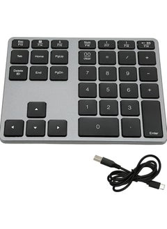 erorex Wireless Number Pad, Bluetooth5.0 Numeric Keypad 35 Keys Scissor Switch Type C Mini Numpad for OS X Laptop and for Win System  - Image 2
