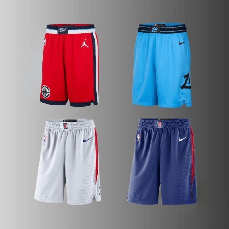 شورتات رجال لوس أنجلوس كليبرز جورج ليونارد إصدار المدينة NBA للتدريب الرياضي لعبة كرة السلة - Image 2