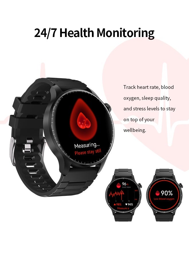 وابيك ساعة WAPIK ST50 الذكية: مزودة بنظام GPS ومكالمات بلوتوث، شاشة AMOLED، قياس الارتفاع، أكثر من 110 وضع رياضي، بطارية 300 مللي أمبير، مقاومة للماء IP68، متوافقة مع Android و iOS - Image 5