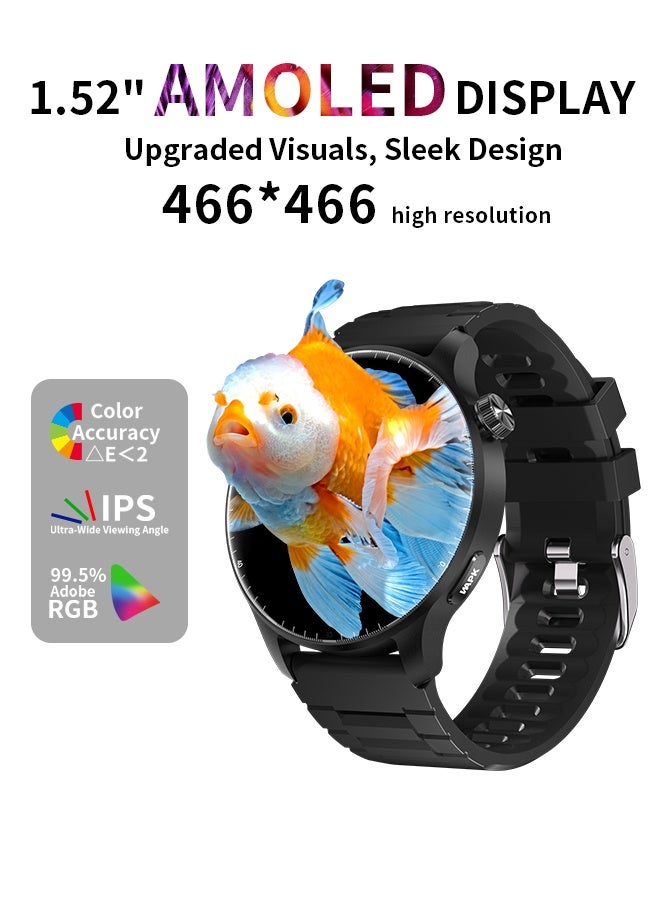 وابيك ساعة WAPIK ST50 الذكية: مزودة بنظام GPS ومكالمات بلوتوث، شاشة AMOLED، قياس الارتفاع، أكثر من 110 وضع رياضي، بطارية 300 مللي أمبير، مقاومة للماء IP68، متوافقة مع Android و iOS - Image 3