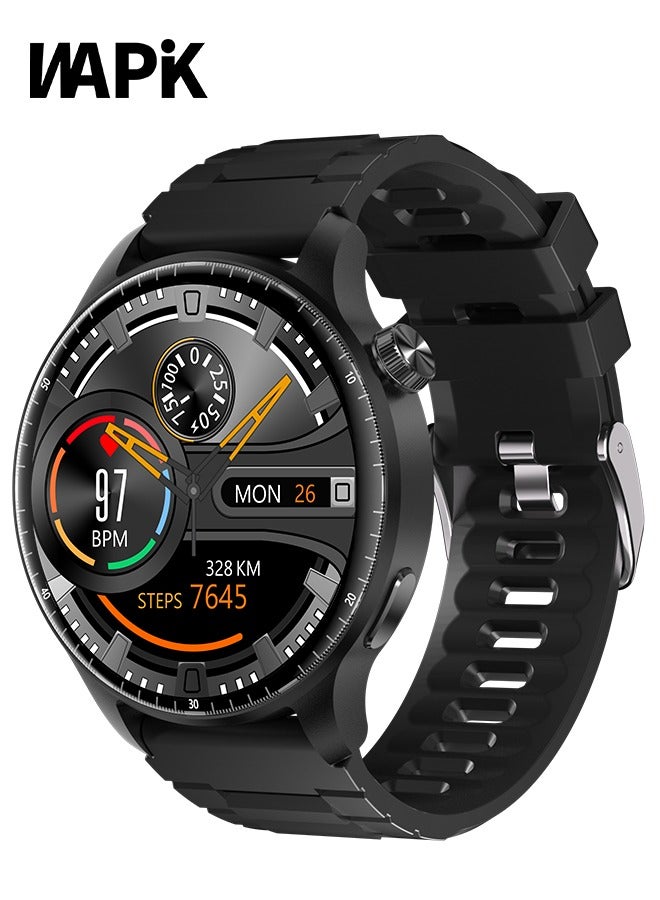 وابيك ساعة WAPIK ST50 الذكية: مزودة بنظام GPS ومكالمات بلوتوث، شاشة AMOLED، قياس الارتفاع، أكثر من 110 وضع رياضي، بطارية 300 مللي أمبير، مقاومة للماء IP68، متوافقة مع Android و iOS - Image 1