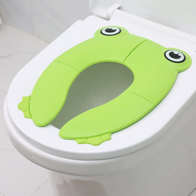 Kids Folding Potty Portable Travel Toilet Seat - Premium Plastic Non-Toxic Cute Cartoon Training Cover for Toddlers - Image 5