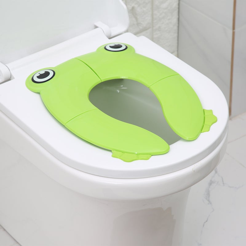 Kids Folding Potty Portable Travel Toilet Seat - Premium Plastic Non-Toxic Cute Cartoon Training Cover for Toddlers - Image 3