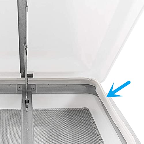 ZRNIDIYR RV Roof Vent Seal 110" RV Seal Replacement for Roof Vents Roof Vent Lid Replacement Gasket (1-ROLL white) - Image 4