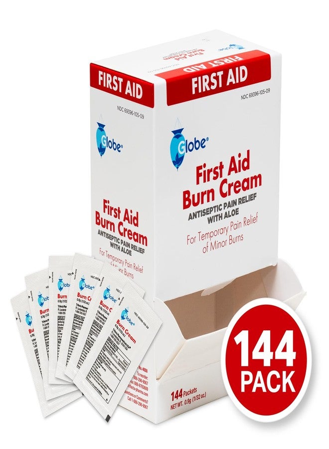 Globe First Aid Burn Cream 0.9g Packets, (Box of 144) Advanced First Aid Cream for Temporary Relief of Minor Burns, Cuts, and Scrapes - Image 3