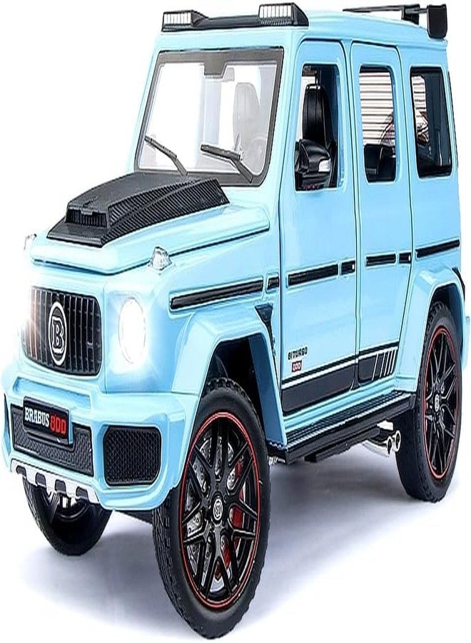 ARNIYAVALA 1:24 Mercedes-Benz Barbos G800 Alloy Off-Road car Model, Sound and Light Sound Effect Function, Pull Back car, Suitable for Adults and Children's Christmas Birthday Gifts,. (Sky) - Image 1