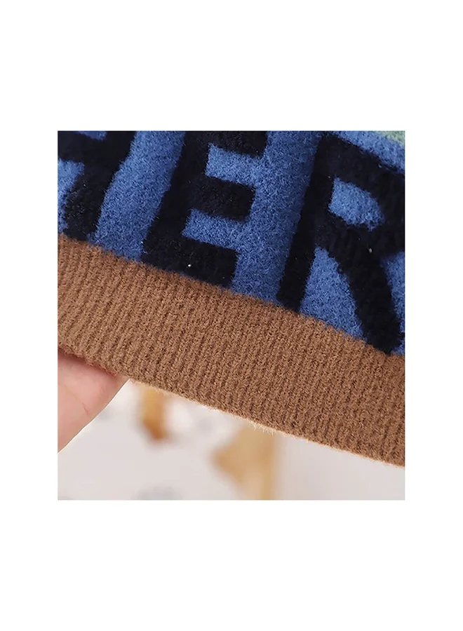 LITTLE SURPRISE BOX Brown No 1 Hero themed Knitted Warmer Cardigan Sweater for Kids