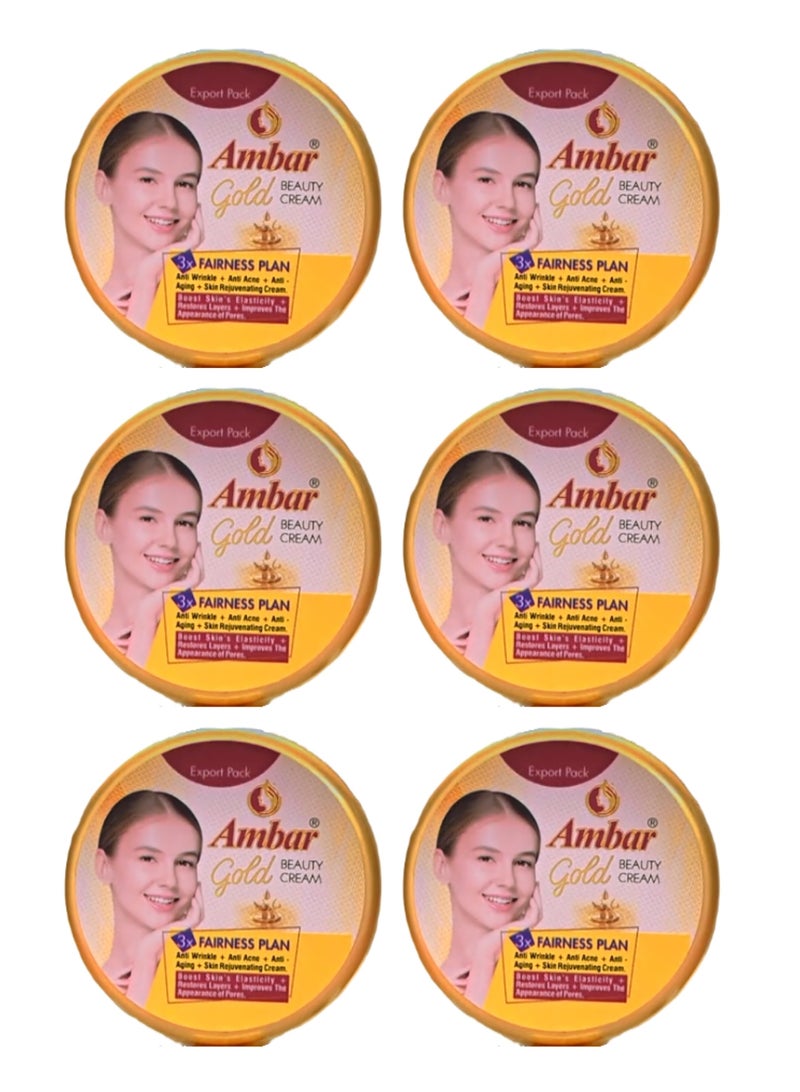Amber AMBAR GOLD BEAUTY CREAM Enhance your Natural Glow - Pack of 6 - Image 1