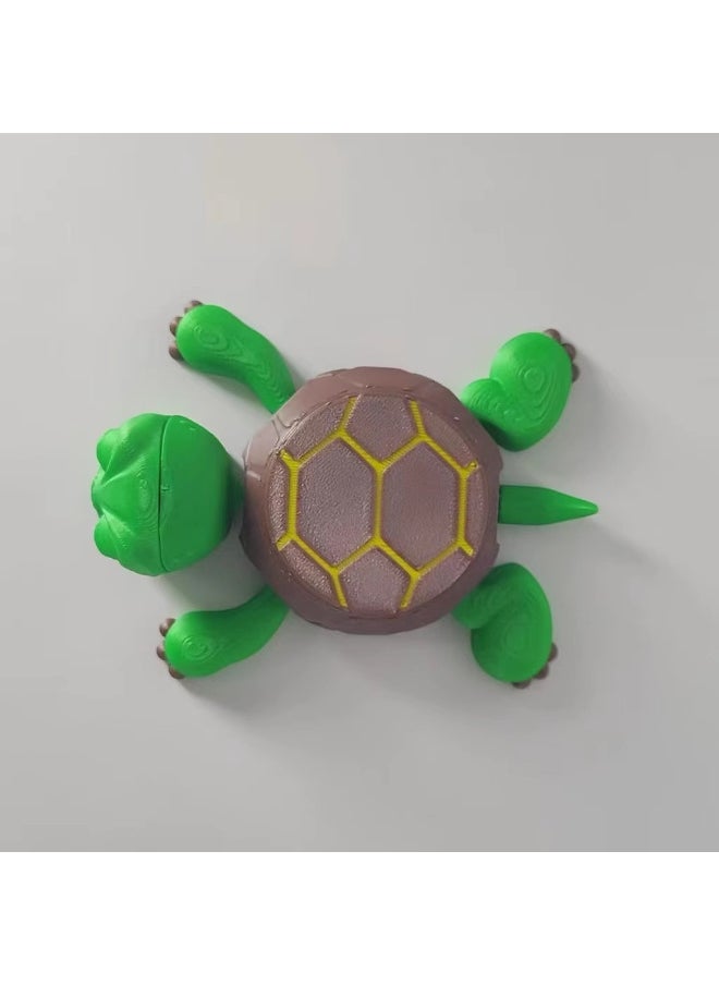 Generic Shake The Sound King Eight Coasters Creative Funny Desktop Ornaments Pressing Staring Cute Funny 3d Printing Turtle High Temperature Resistant-Color:Turtle Coaster [light Green] Bag  - Image 5