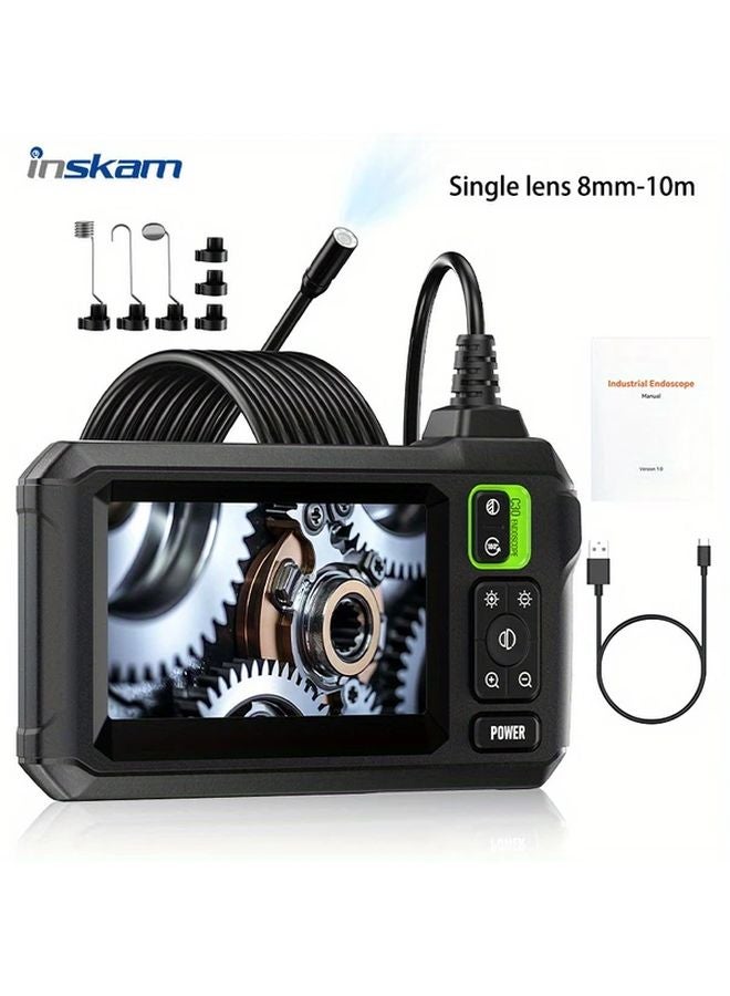 Green Industrial Endoscope 8mm HD Digital Inspection Camera IP67 Waterproof - Image 1