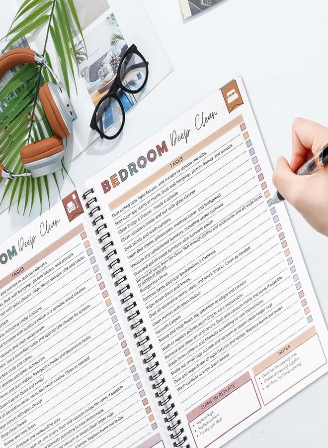 FASBET Adhd Cleaning Planner for Adults Women Teens Adhd Cleaning and Organizing Planner Cleaning Schedule and Checklist Notebook List Daily Weekly Monthly for Home Chore Chart Adhd Daily Planner - Image 3