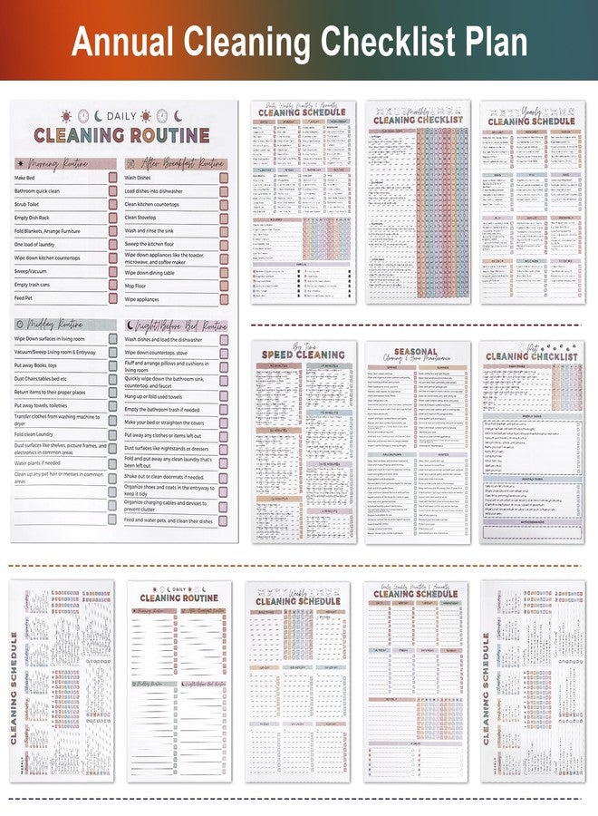 FASBET Adhd Cleaning Planner for Adults Women Teens Adhd Cleaning and Organizing Planner Cleaning Schedule and Checklist Notebook List Daily Weekly Monthly for Home Chore Chart Adhd Daily Planner - Image 2