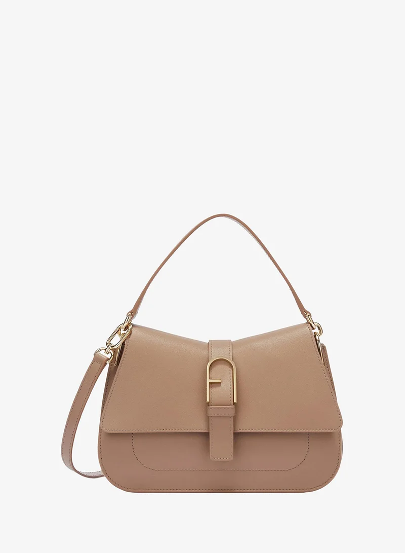 Furla Flow Top Handle Greige Medium