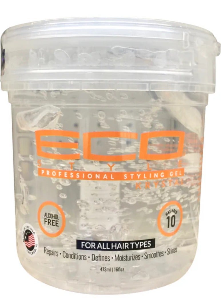 جل كريستال احترافي لتصفيف الشعر لجميع أنواع الشعر