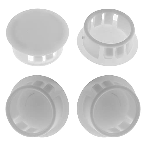 Jersvimc 25Pcs 5/8 Inch(16mm) White Hole Plug Plastic Hole Cover, Round End Cap Plug Flush Type Tube Insert Plug, Pipe Post Plug Panel Plug for Chair Furniture Glide Protectors - Image 5