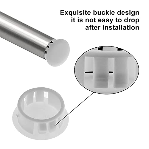 Jersvimc 25Pcs 5/8 Inch(16mm) White Hole Plug Plastic Hole Cover, Round End Cap Plug Flush Type Tube Insert Plug, Pipe Post Plug Panel Plug for Chair Furniture Glide Protectors - Image 3