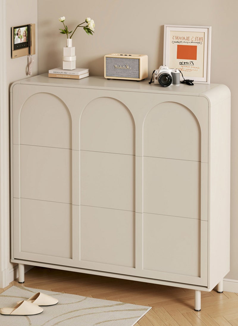 Sharpdo Shoe Storage Cabinet Ins Style Shoe Organizer for Entryway & Hallway Slim Narrow Freestanding Shoe Rack 60*17*120cm - Image 1