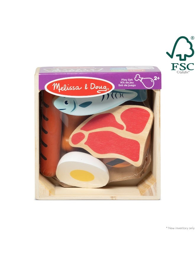 Melissa & Doug مجموعة ألعاب الطعام الخشبية من ميليسا ودوج - البروتين - Image 2