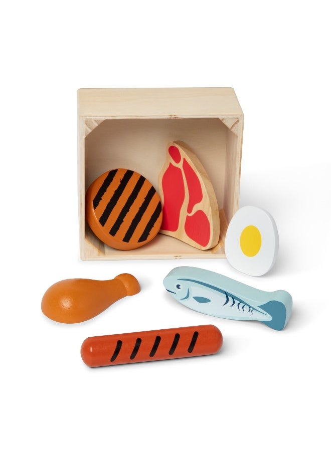 Melissa & Doug مجموعة ألعاب الطعام الخشبية من ميليسا ودوج - البروتين - Image 3