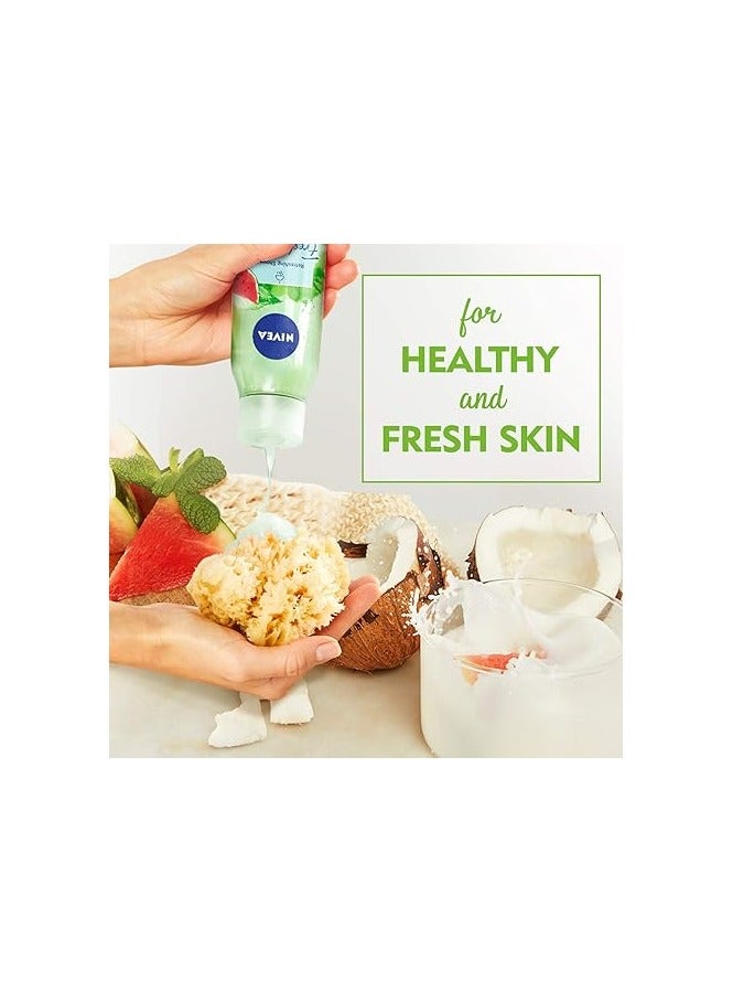 Nivea Shower Gel Body Wash Watermelon Mint and Coconut Milk 300ml - Image 4