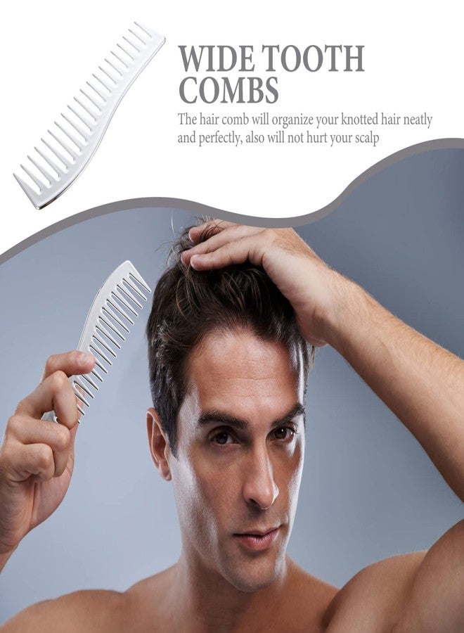Lurrose Double Tooth Hair Dressing Table Comb, Fine and Wide Tooth Dresser Comb For Hair, Beard and Mustache, Coarse and Hair Styling Grooming for Women Men - Image 2