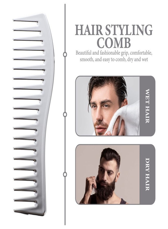 Lurrose Double Tooth Hair Dressing Table Comb, Fine and Wide Tooth Dresser Comb For Hair, Beard and Mustache, Coarse and Hair Styling Grooming for Women Men - Image 3
