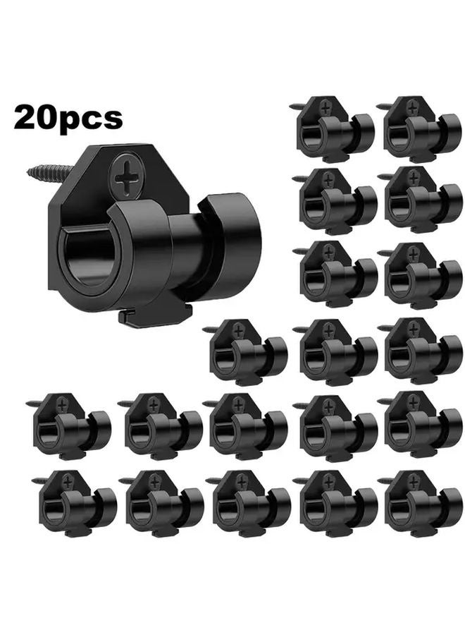 مشابك وخطاطيف إضاءة خارجية مقاومة للطقس 20 قطعة لأضواء عيد الميلاد المعلقة وكابلات الإضاءة السحرية - Image 1