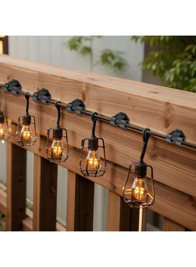 مشابك وخطاطيف إضاءة خارجية مقاومة للطقس 20 قطعة لأضواء عيد الميلاد المعلقة وكابلات الإضاءة السحرية - Image 2