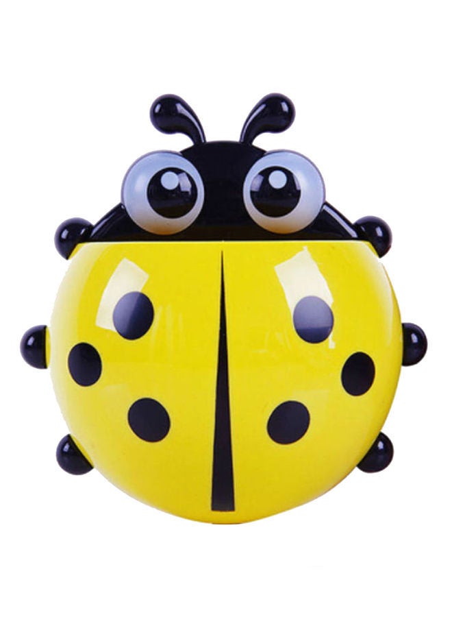 NIBEMINENT Ladybug Insect Toothbrush Holder Yellow 13.5x11cm