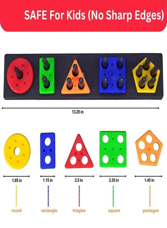Kafron Geometric Angle Blocks for Kids | 30 Pcs Montessori Sorting & Stacking Educational Toy | Colorful Shape Sorter Puzzle for Toddlers 1-3 Years | Preschool Learning Activity Toy for Boys & Girls - Image 5