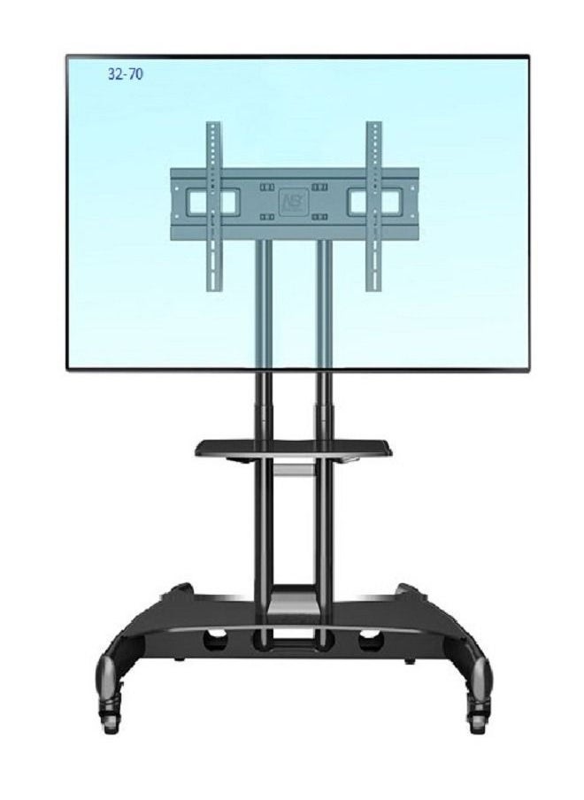 TV Stand With Lockable Wheels For 32-70 Inch TVs Black - Image 1