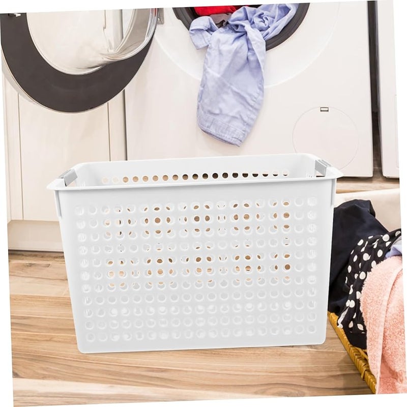 Large Capacity Laundry Basket Plastic Clothes Hamper For Home Office Storage Organizer - Image 5