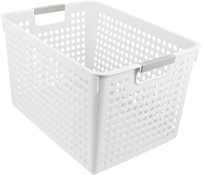 Large Capacity Laundry Basket Plastic Clothes Hamper For Home Office Storage Organizer - Image 2