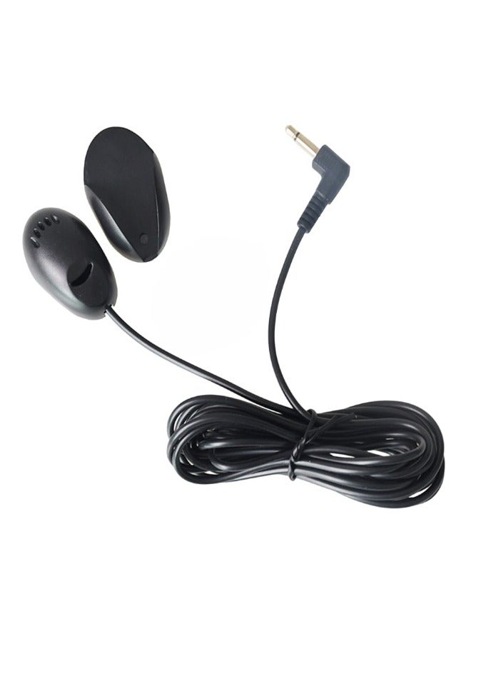 AROAQ Car Microphone, Mini 3.5mm Wired Microphone, Anti Noise Portable Bluetooth Enabled Stereo Cable Mic, Compact Durable Hands Free Mic For DVD Radio Player, (1pc, Black)  - Image 1