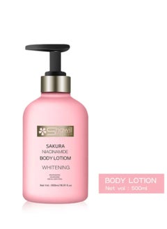 SAKURA Shawel Sakura Niacinamide Whitening Body Lotion - 500ml  - Image 3