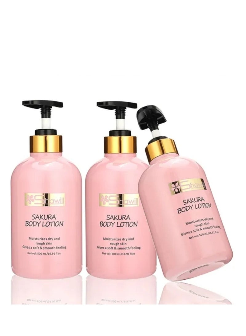 SAKURA Shawel Sakura Niacinamide Whitening Body Lotion - 500ml - Image 4