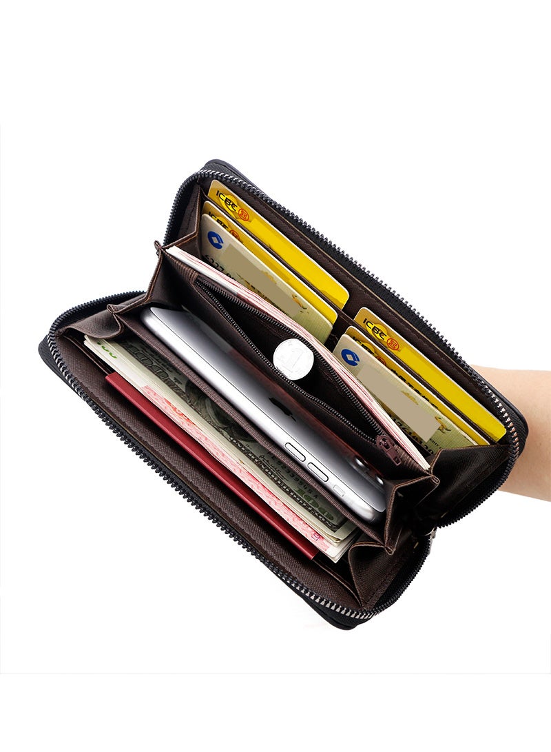 Kingdushi Men's Large Capacity Long Wallet Handbag 20*10*3CM - Image 4