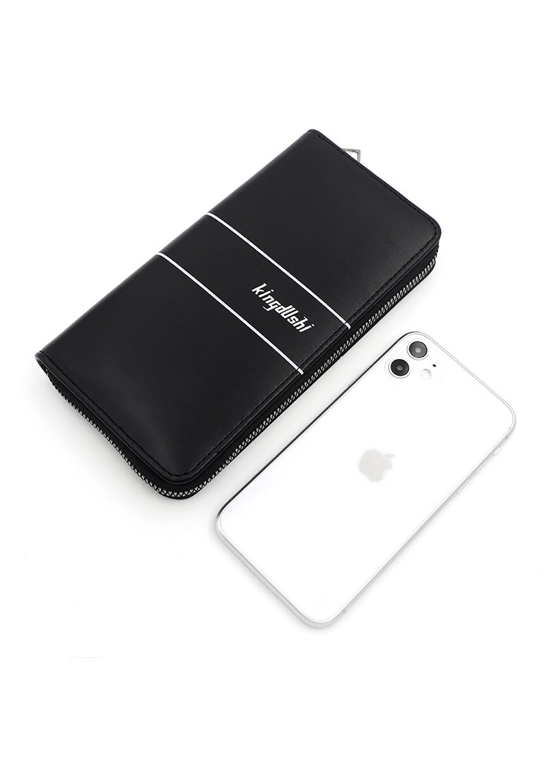 Kingdushi Men's Large Capacity Long Wallet Handbag 20*10*3CM - Image 3