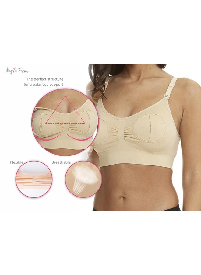HUGS'N KISSES Hands-Free, Comfortable, Adjustable Bra For Breastfeeding Pumps For Women  - Image 2